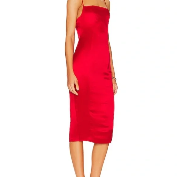 RETROFÊTE Samantha Satin Slip Dress - Picture 2 of 4